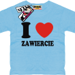I love Zawiercie koszulka dla dziecka - błękitny
