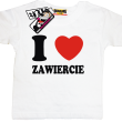 I love Zawiercie koszulka dla dziecka - biały