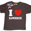  I love Zawiercie koszulka dla dziecka - brązowy