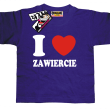 I love Zawiercie koszulka dla dziecka - fioletowy