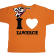 I love Zawiercie koszulka dla dziecka - pomarańczowy