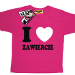 I love Zawiercie koszulka dla dziecka - różowy