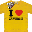 I love Zawiercie koszulka dla dziecka - żółty
