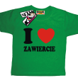 I love Zawiercie koszulka dla dziecka - zielony