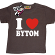 I love Bytom dziecięca koszulka z nadrukiem - brązowy