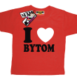 I love Bytom dziecięca koszulka z nadrukiem - czerwony