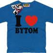 I love Bytom dziecięca koszulka z nadrukiem - niebieski