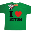 I love Bytom dziecięca koszulka z nadrukiem - zielony