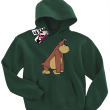 Gorylek Zamyślony - bluza dla dziecka - butelkowy