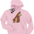 Gorylek Zamyślony - bluza dla dziecka - różowy