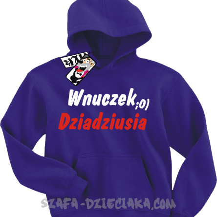 Wnuczek dziadziusia świetna bluza dla chłopca - fioletowy