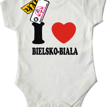 I love Bielsko-Biała - body dziecięce z nadrukiem, kod: SZDZ00214B