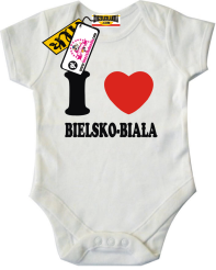 I love Bielsko-Biała - body dziecięce z nadrukiem, kod: SZDZ00214B