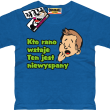 Kto rano wstaje... odlotowa dziecięca koszulka - niebieski