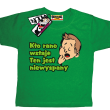 Kto rano wstaje... odlotowa dziecięca koszulka - zielony