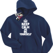 Keep calm and be yourself super bluza z kapturem dla dziecka - granatowy