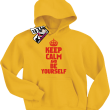 Keep calm and be yourself super bluza z kapturem dla dziecka - żółty