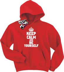 Keep calm and be yourself - super bluza z kapturem dla dziecka, kod: SZDZ00084S