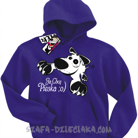 Ja chcę pieska świetna bluza dziecięca - fioletowy