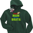 Uważaj mam starszego brata super bluza dziecięca - butelkowy