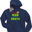 Uważaj mam starszego brata super bluza dziecięca - granatowy