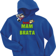Uważaj mam starszego brata super bluza dziecięca - niebieski