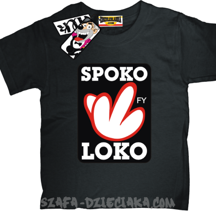 Spoko loko koszulka dla małego luzaka - czarny