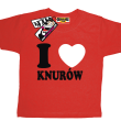 I love Knurów tshirt dziecięcy - czerwony