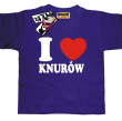 I love Knurów tshirt dziecięcy - fioletowy