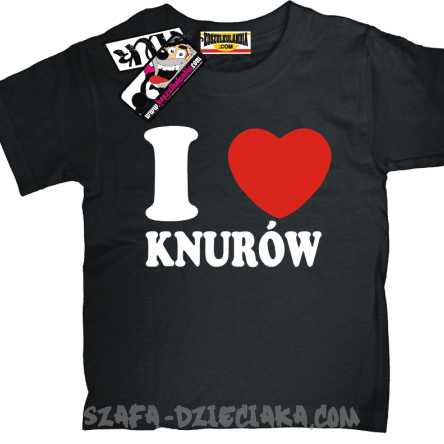 I love Knurów tshirt dziecięcy - czarny