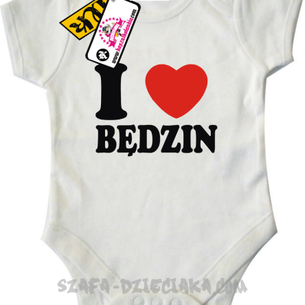 I love Będzin - body dziecięce - biały