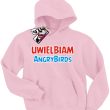 Uwielbiam Angrybirds super dziecięca bluza - różowy