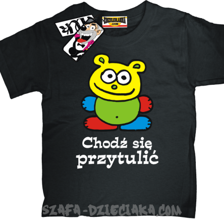 Koloruś chodź się przytulić super koszulka dla dziecka - black