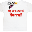 Idę do szkoły hurra! nietypowa koszulka dziecięca - white