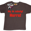 Idę do szkoły hurra! nietypowa koszulka dziecięca - brown
