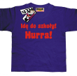 Idę do szkoły hurra! nietypowa koszulka dziecięca - purple