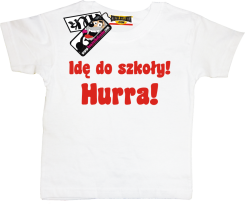 Idę do szkoły hurra! - nietypowa koszulka dziecięca, kod: SZDZ00136K