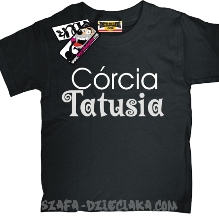 Córcia tatusia dziecięca koszulka - czarna