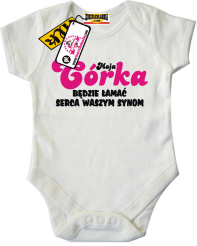 Moja córka będzie łamać serca waszym synom - super body dla Maluszka, kod: SZDZ00210B