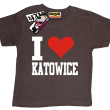 I love Katowice koszulka dla dziecka - brązowa