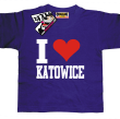 I love Katowice koszulka dla dziecka - fioletowa