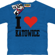 I love Katowice koszulka dla dziecka - niebieska