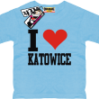 I love Katowice koszulka dla dziecka - błękitna