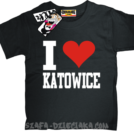 I love Katowice koszulka dla dziecka - czarna