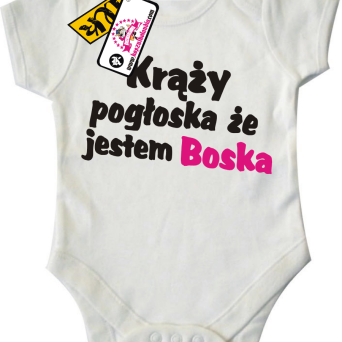 Krąży pogłoska, że jestem boska - odlotowe body dla dziewczynki, kod: SZDZ00155B