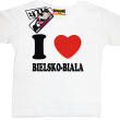 I love Bielsko-Biała dziecięca koszulka z nadrukiem - biały