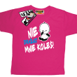 Nie drażnij mnie koleś zabawny tshirt - pink