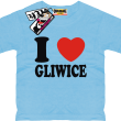 I love Gliwice dziecięcy tshirt z nadrukiem - sky blue