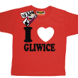 I love Gliwice dziecięcy tshirt z nadrukiem - red