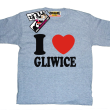 I love Gliwice dziecięcy tshirt z nadrukiem - ash